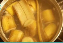 მოხარშეთ ბანანი წყალში 10 წუთი და დალიეთ ძილის წინ, ნახავთ რა მოხდება